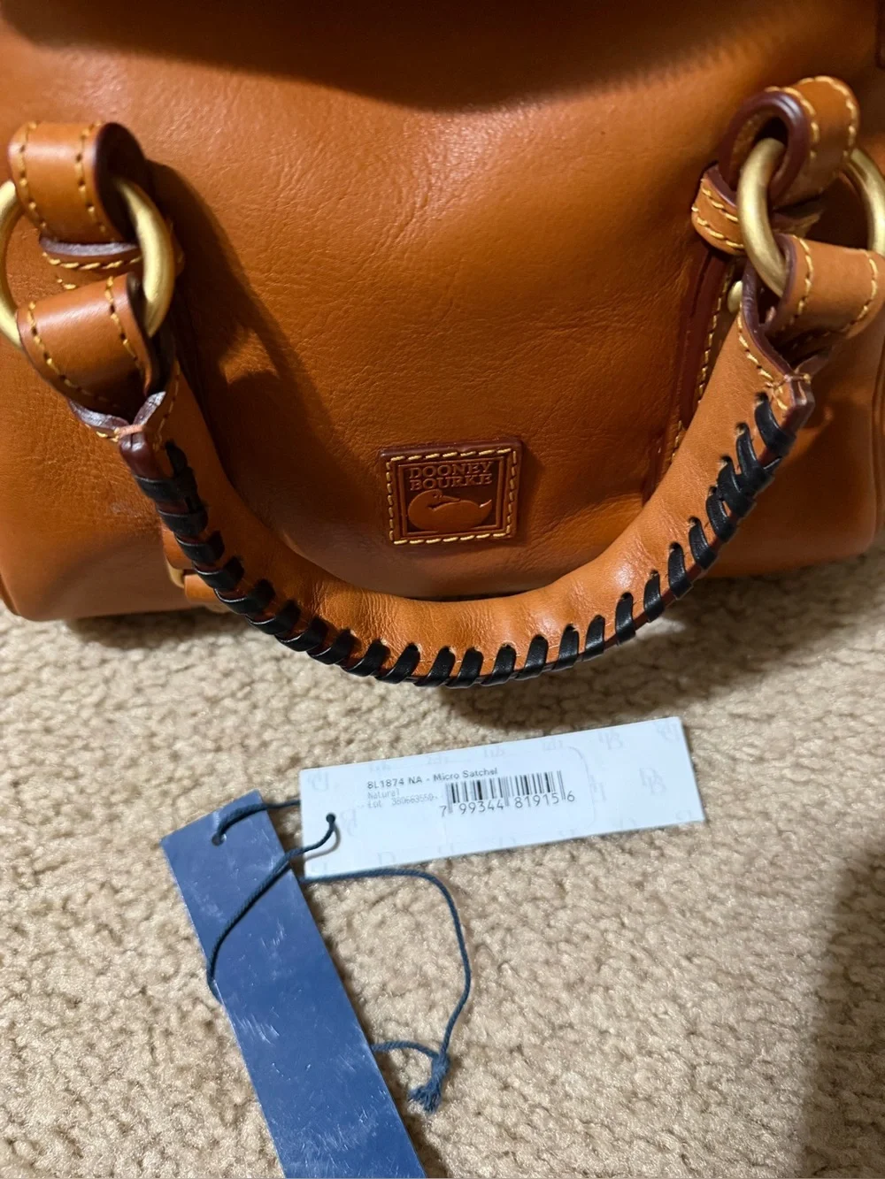 Dooney & Bourke Florentine Micro Satchel Natural